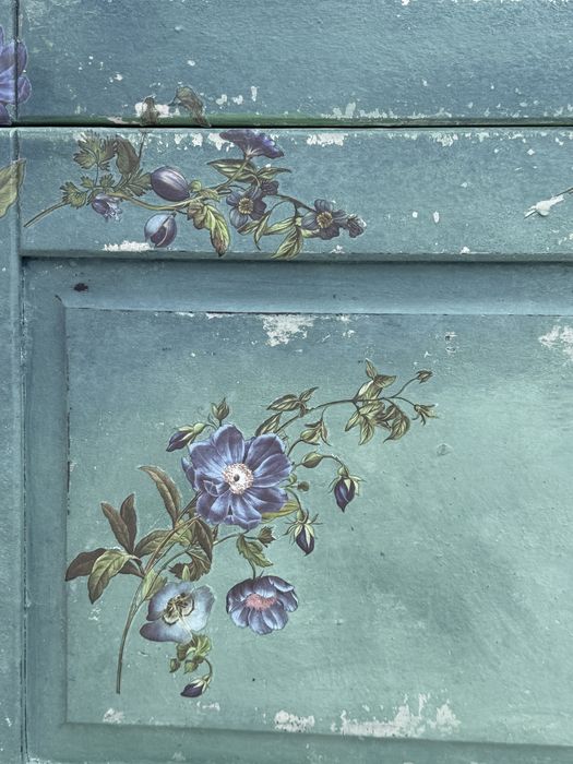 Witrynka/biblioteczka vintage turkus shabby chic