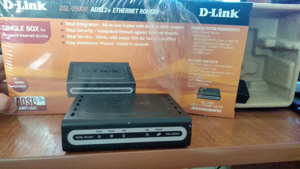 ADSL Роутер(маршрутизатор) D-Link DSL-2500U на запчасти