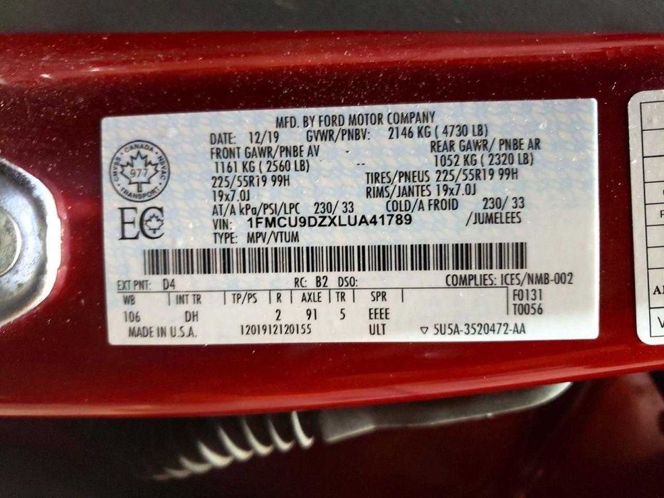 Ford Escape 2020 HEV /