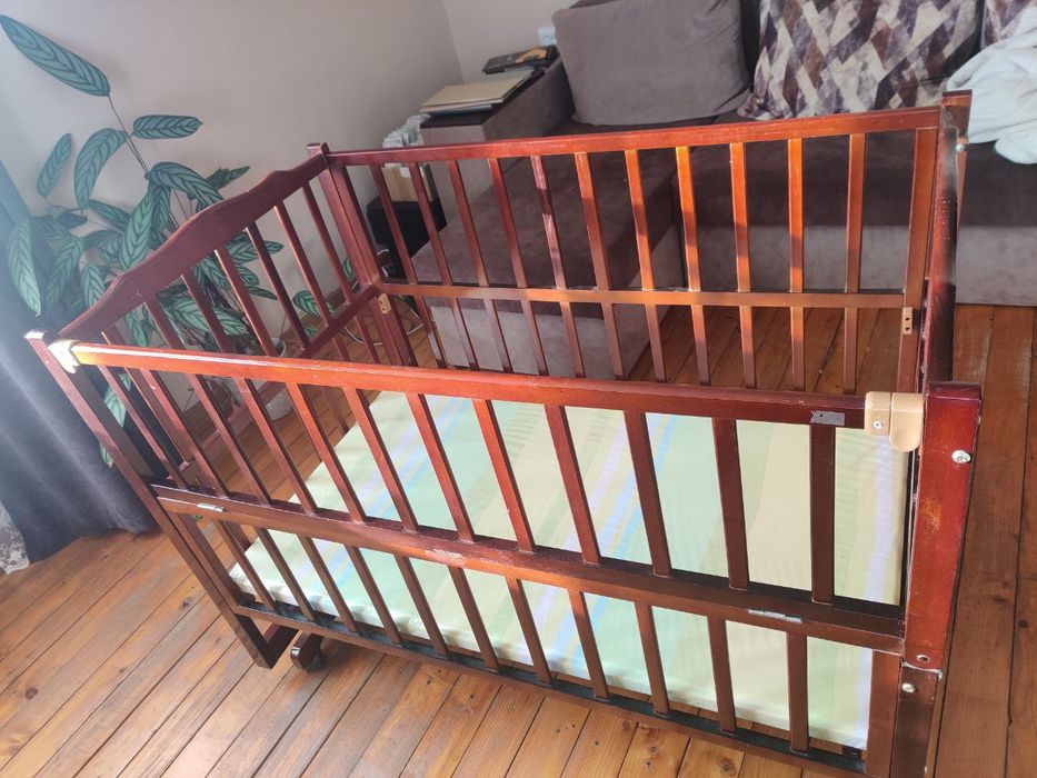 Деревяне дитяче ліжечко трансформер, краватка, колискова Б/В
