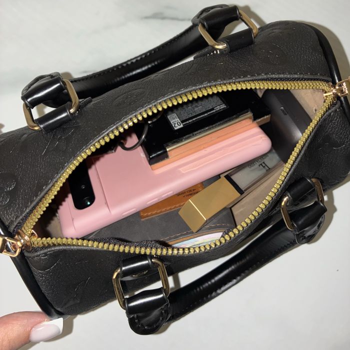 Сумка Louis Vuitton Nano Speedy (Чорна / Monogram Empreinte) / луі вітон