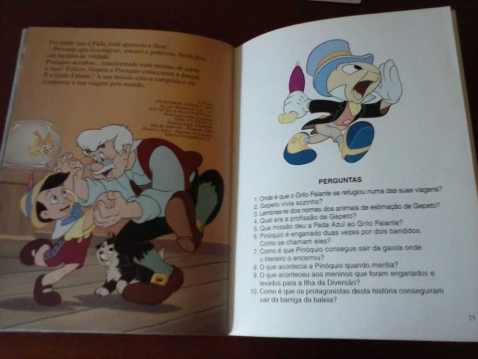 Pinóquio livro com história e jogos