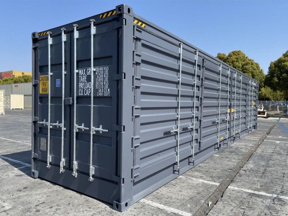 Kontener morski 40HC Open Side, 12 - metrowy, nowy, boczne wrota