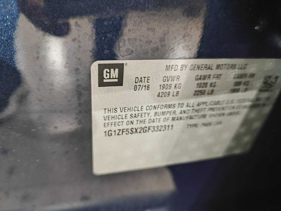 Шевроле Malibu 2016 -2.0 турбо