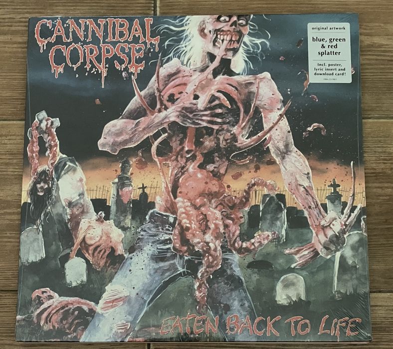 Cannibal Corpse - Eaten Back to Life LP Blue Green & Red Splatter