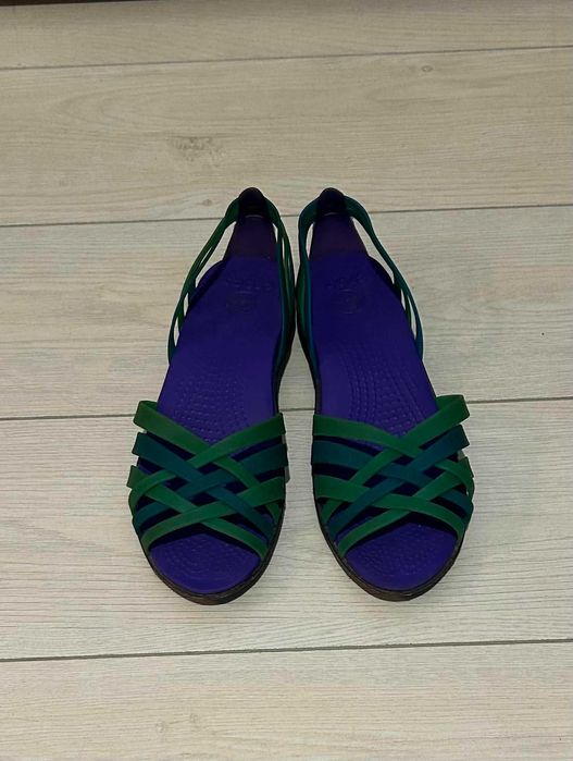 Sandały Crocs Huarache zielone filoletowe W7 37 38