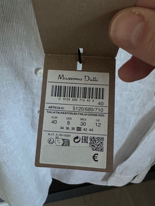 Блуза рубашка Massimo Dutti 40 р S-M нова з бірками
