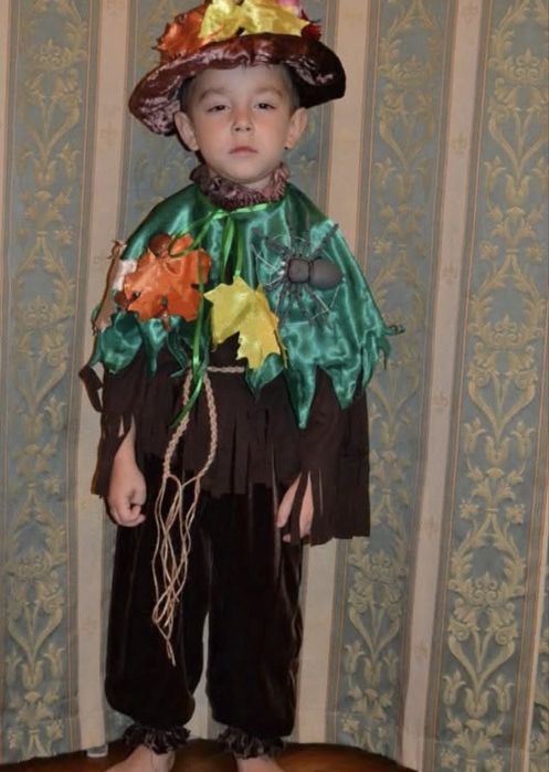 Лісовик, лісовичок, зелений листочок, карнавальний костюм