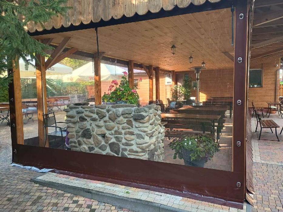 Plandeka na altanke, plandeki do altanki osłona tarasowa okna PVC