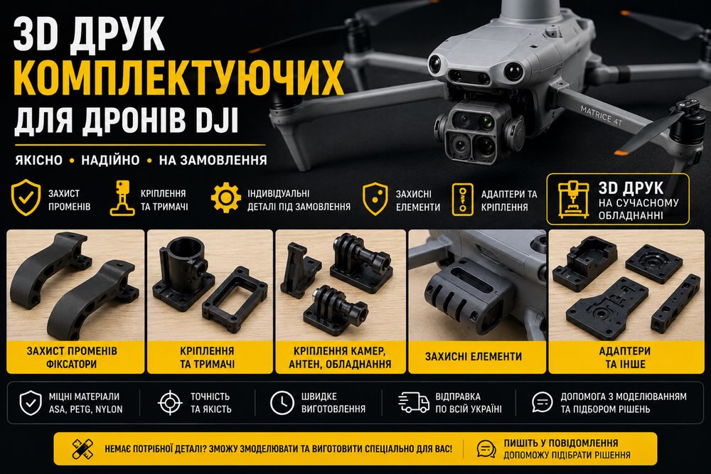 3D друк комплектуючих для дронів DJI