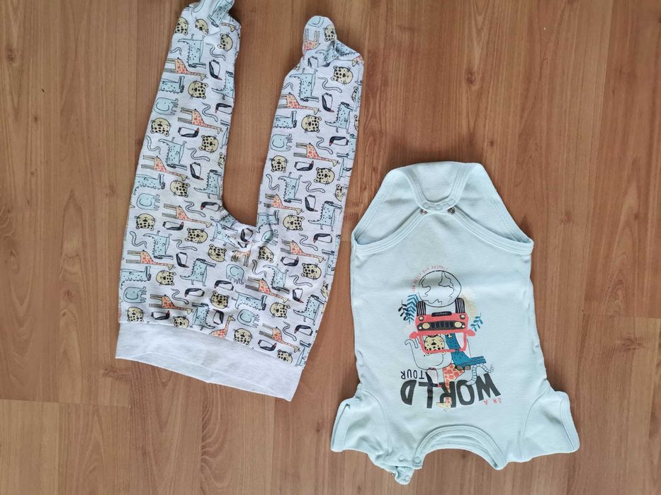 Piżama body + półśpiochy 80