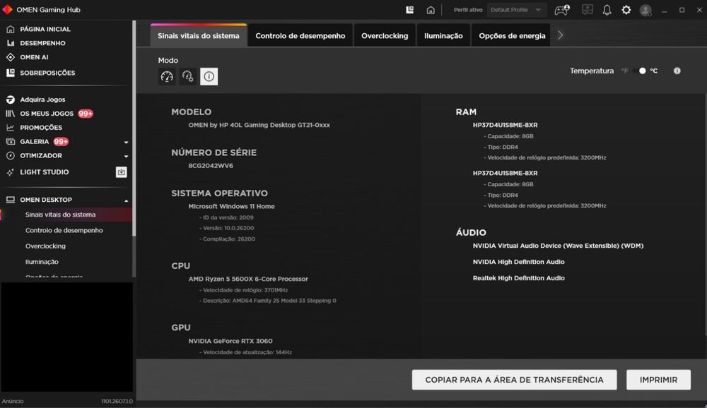 Pc Omen nvidia 3060