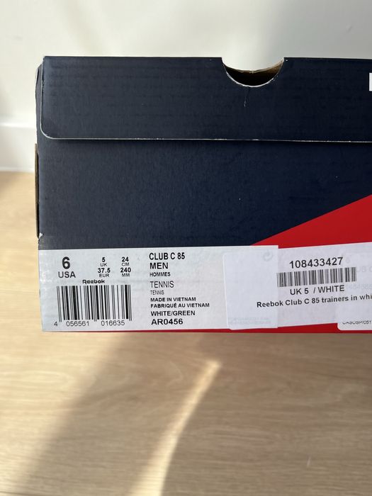 Оригінальні Кросівки Reebok (36,5-37,5) Classic Club C 85 (AR0456) Кеди Кросівки