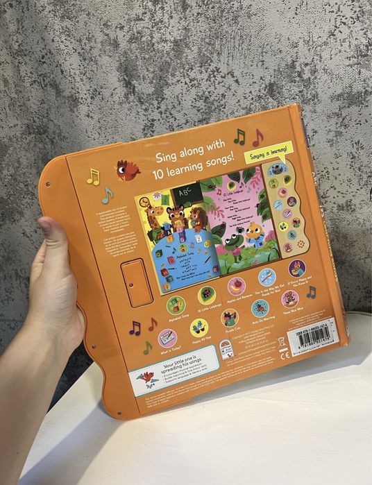 Абетка та 123 навчальні пісні , інтерактивна книга на англійській мові