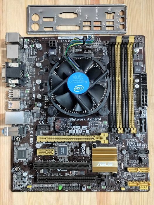 Материнская плата ASUS B85M-E + Intel Core i5-4460 3,2GHz + кулер (socket 1150) Гарантия 1 год