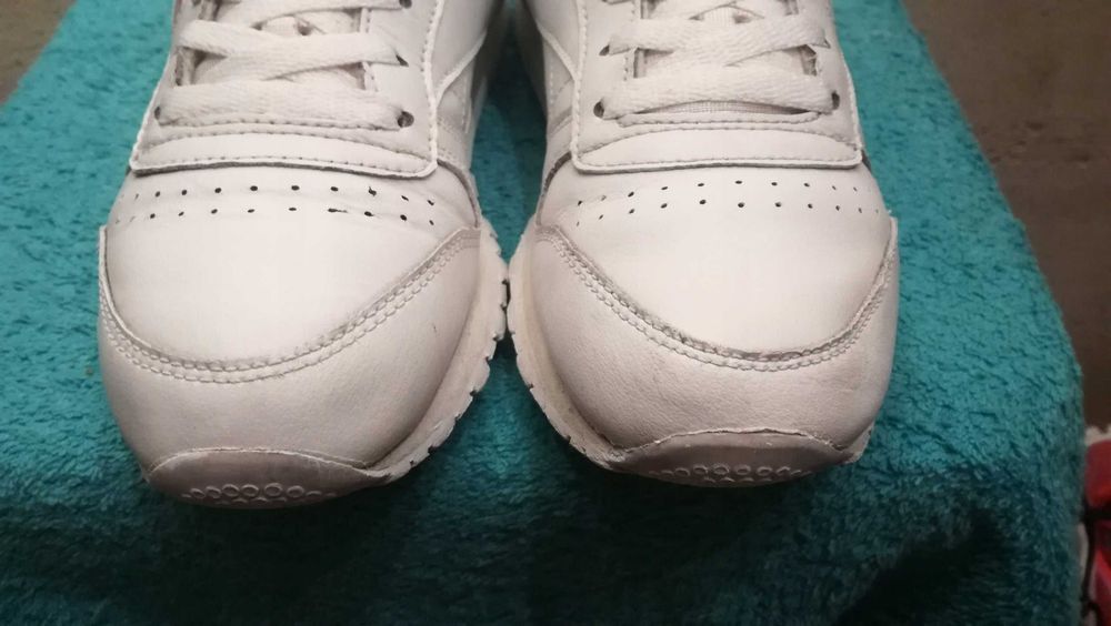 Sneakersy REEBOK CLASSIC LEATHER r.36 skóra białe stan bardzo dobry