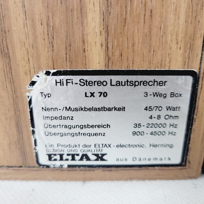 Kolumny ELTAX LX 70 DENMARK 70w 4-8ohm Seas ISOPHON