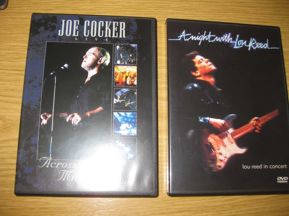 9 Grandes concertos em DVD: Beegees-Diana Krall-Doors-Eurythmics-Joe Cocker-Lou Reed-Sinead O,Conner-Tina Turner-Lightning in a Bottle.