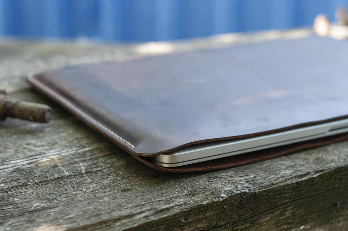 Кожаный чехол макбук macbook, інші моделі 13 14 15 16 - шкіряний чохол ...
