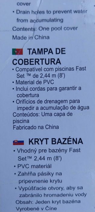 Cobertura de piscina (Bestway)