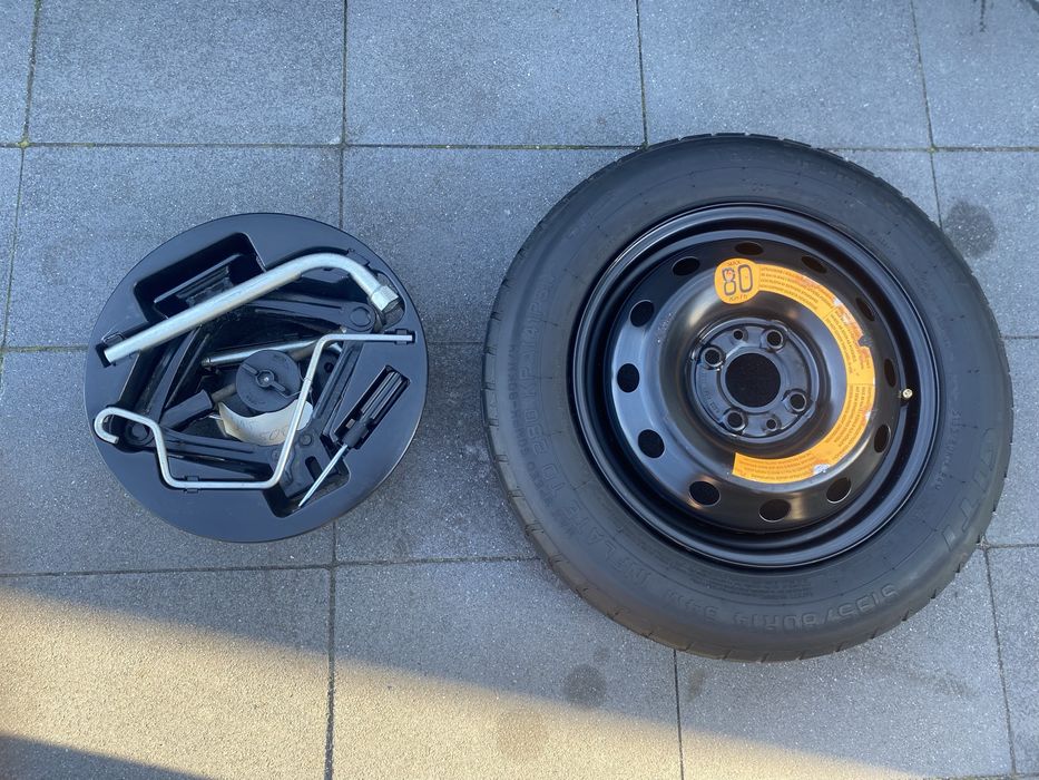 Koło dojazdowe plus zestaw Fiat 500 kompletny