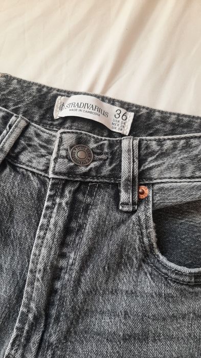 Calças de Ganga Cinzentas Stradivarius 36