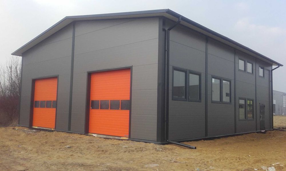 Garaż ocieplany z płyty pir wiata budynek gospodarczy magazyn hala