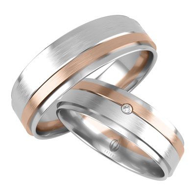 Obrączki klasyczne półokrągłe z soczewką 6 mm złote próba 333 8K