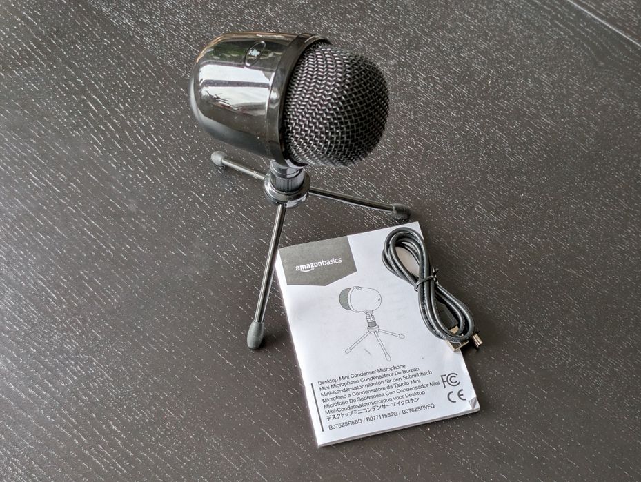 Mikrofon pojemnościowy do komputera Amazon Basics USB