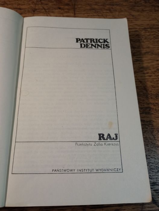 Raj. Patrick Dennis. KIK