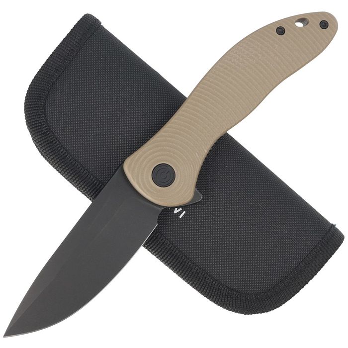 Nóż składany Civivi Synergy3 Tan G10, Black Stonewashed (C20075D-2)