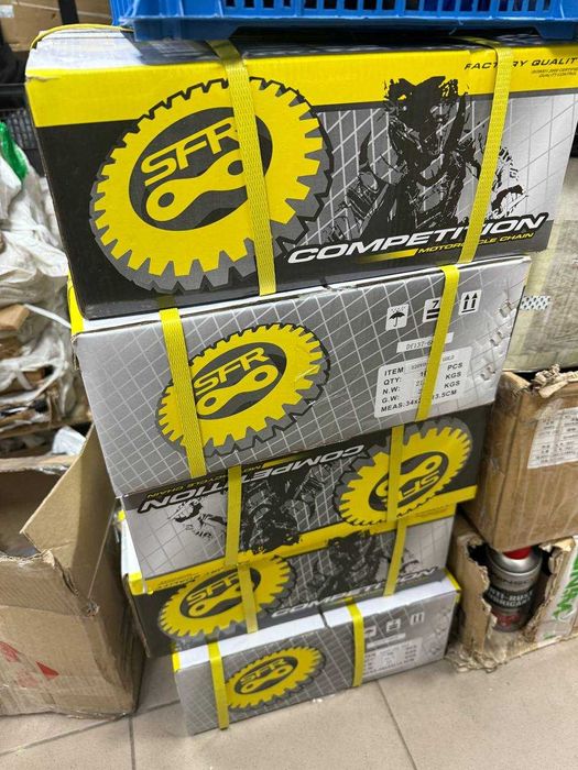 Ланцюг мотоциклетний SFR 520VO (120 ланок, сальниковий, золотий)