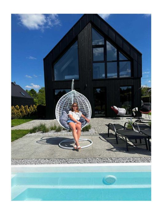 Kokon, Huśtawka ze stelażem Solidna Jakość, Bujak Ogród, Taras, Balkon