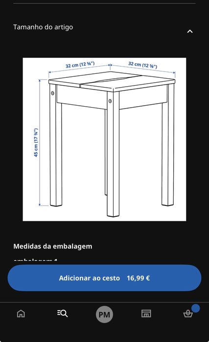 Mesa de cozinha com 2 bancos