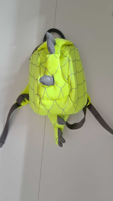 Plecak dla przedszkolaka, dinozaury, żółty, odblaskowy, LittleLife