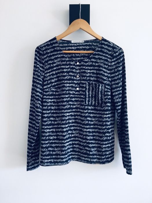 Bluzka wzory granat navy basic luźna Quiosque