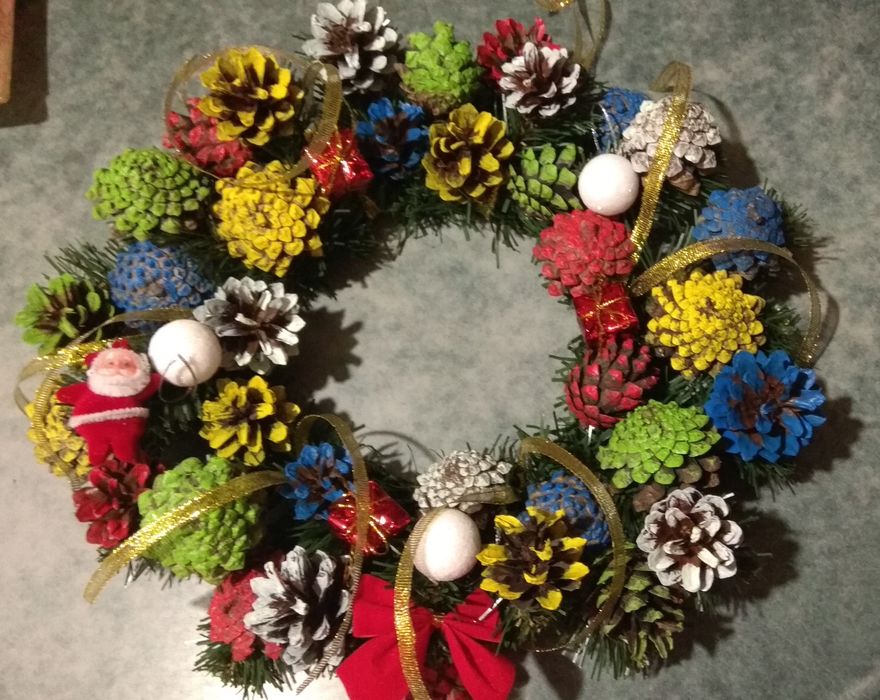 Новогодний венок , на основе из искусственной елки 10% допомога на ЗСУ