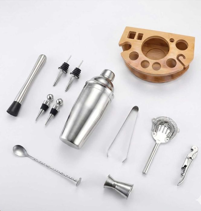 Zestaw Barmański Shaker Do Drinków 12w1 Akcesoria + GRATIS Na Prezent