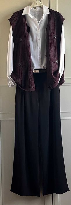 Kamizelka dzianinowa sweterkowa S/L