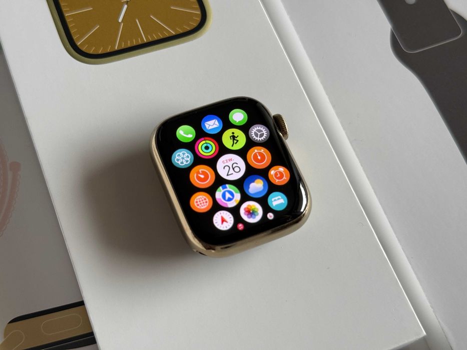 Apple Watch Series 9 GPS Cellular 41mm Gold Stainless Steel A2982 MRJ53QP/A Złoty Stal nierdzewna szafirowe szkło Smartwatch