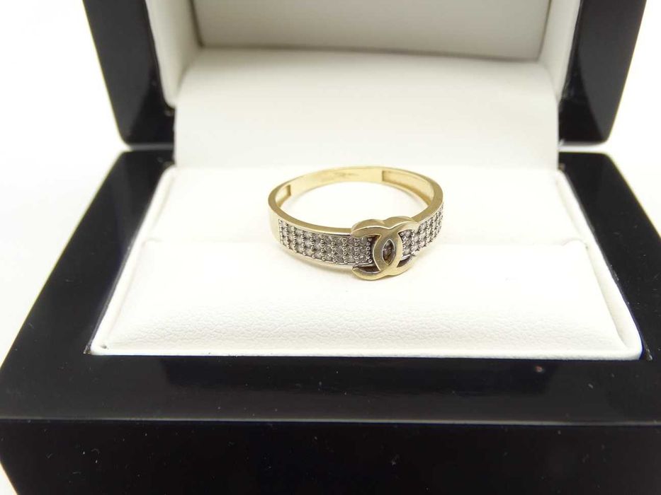 Piękny Złoty Pierścionek 2,66g P585 R20