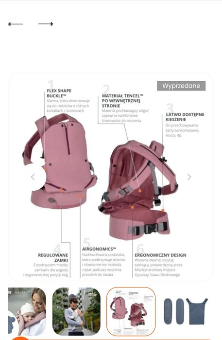 Nosidło BeSafe Have różowe