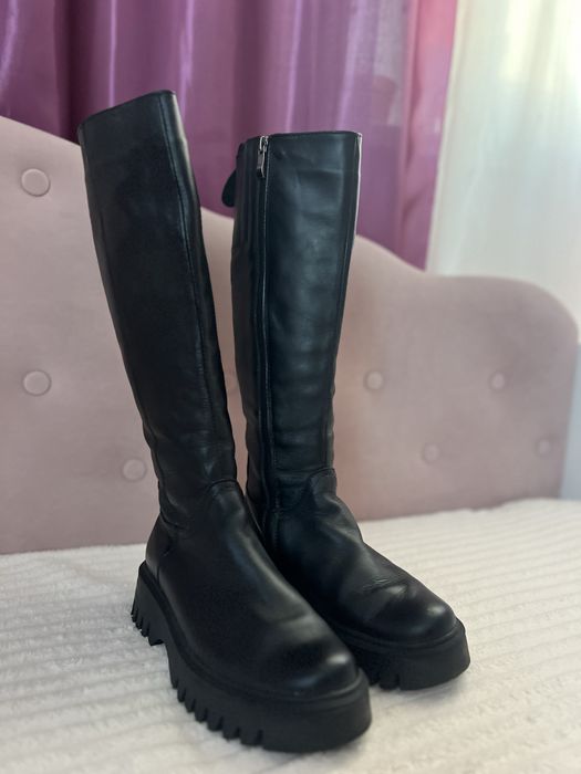 Зимові чоботи з натуральної шкіри, розмір 37