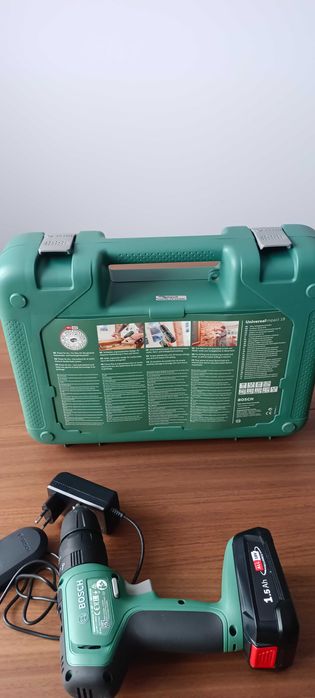 Bosch UniversalImpact 18V: aku 1.5Ah, ładowarka, pudełko, instrukcja