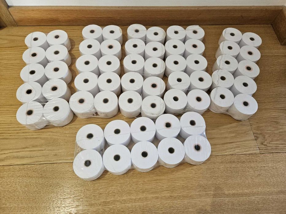 60szt. Rolki termiczne do kasy 37x58mm