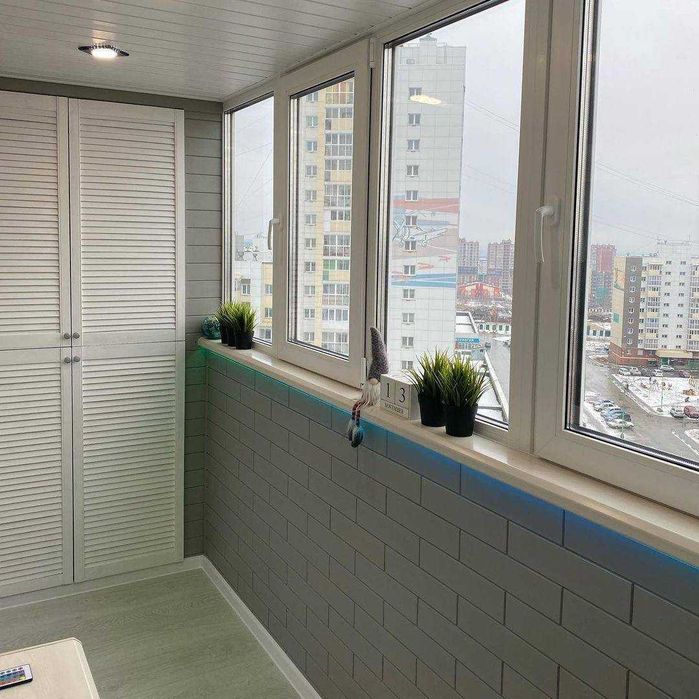 Лоджия НА ЗАМОВЛЕННЯ у Горішніх Плавнях! Французький балкон. СКЛІННЯ