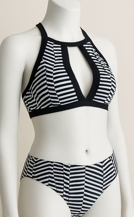 Купальник раздельный в полоску