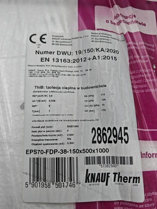 Styropian fasad podłoga 15cm