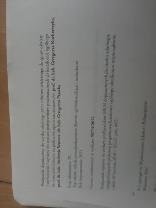 Podręcznik do historii klasa 3 LO/ tech
