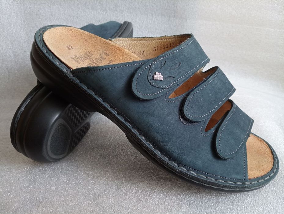 Чоловічі шкіряні ортопедичні шльопанці Finn Comfort Розмір 42